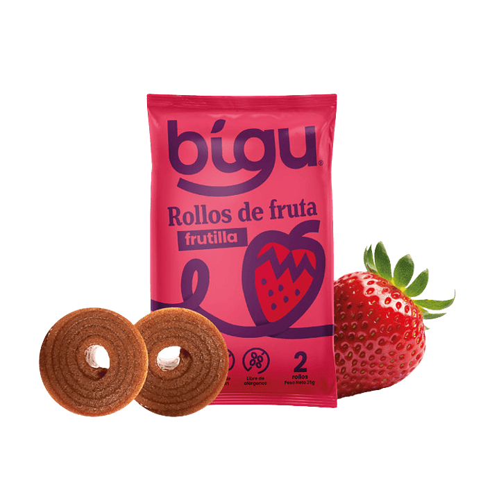 Bigu - Rollos de Fruta sabor Frutilla 25 g 1