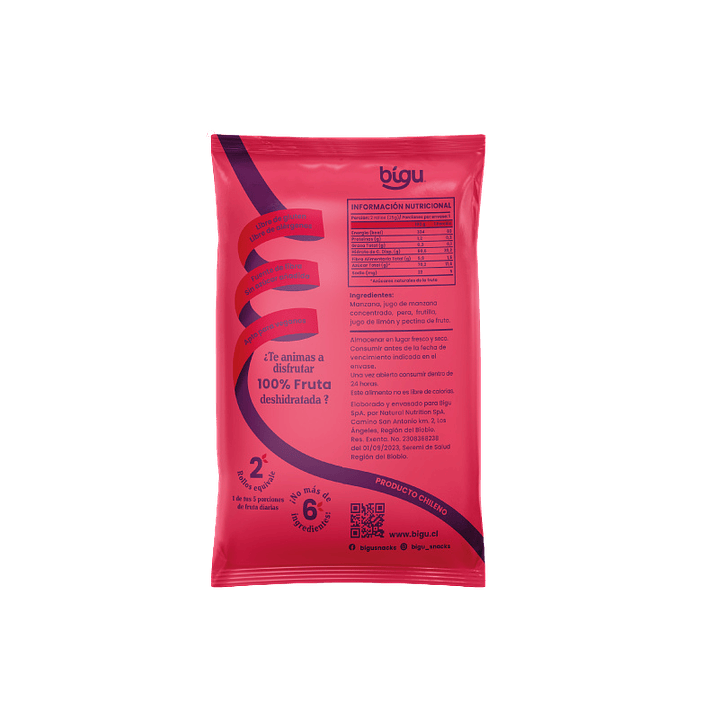 Bigu - Rollos de Fruta sabor Frutilla 25 g 2