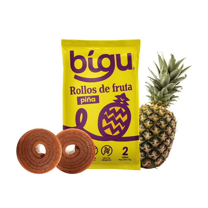 Bigu - Rollo de Fruta sabor Piña 25 g 1