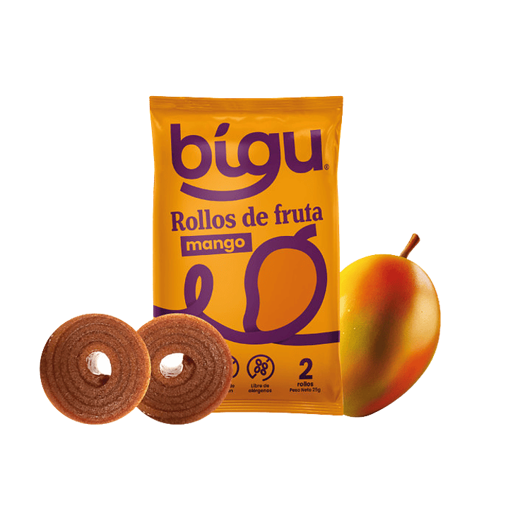 Bigu - Rollo de Fruta sabor Mango 25 g 1