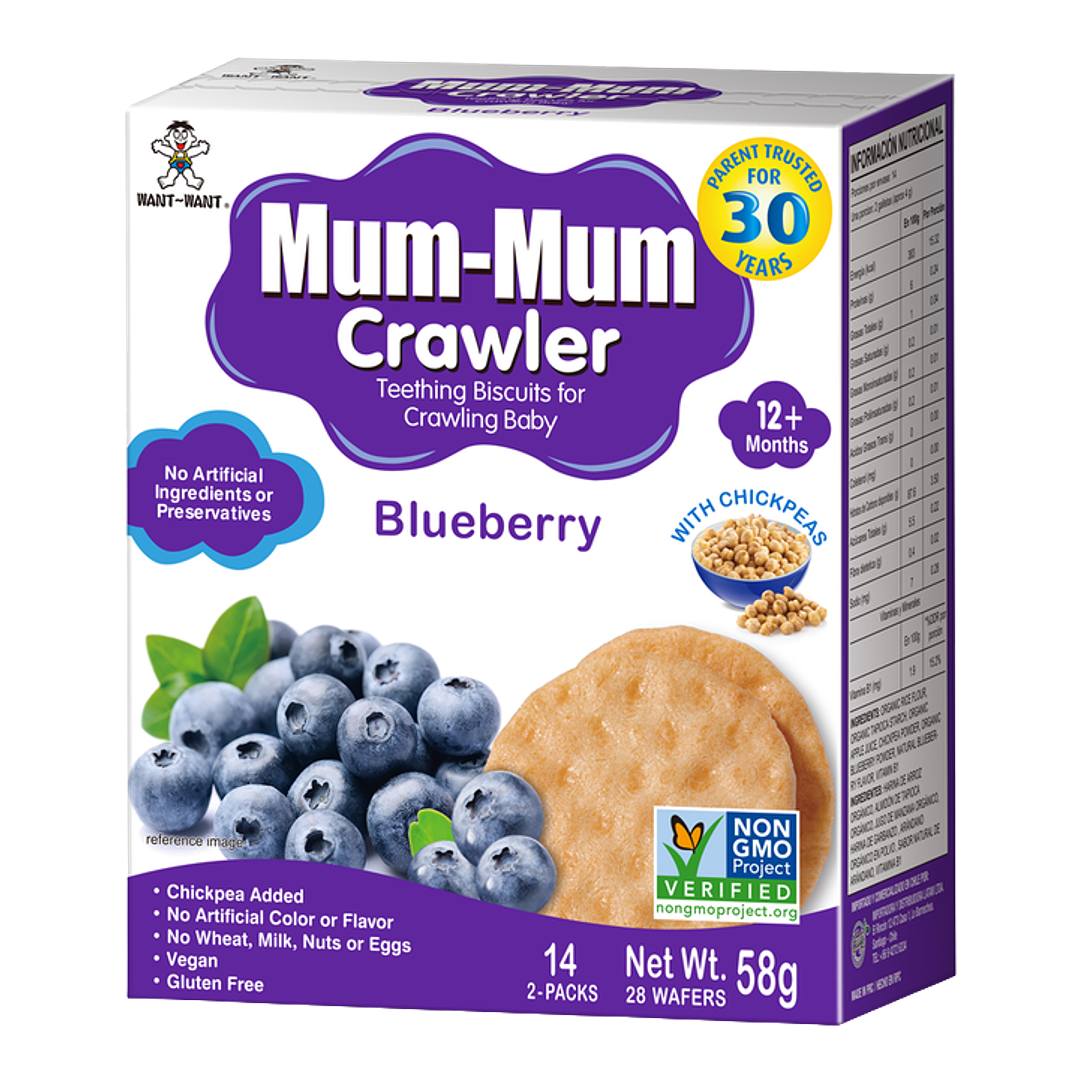 Crawler Mum-Mum - Galleta de Arroz sabor Arándano 1