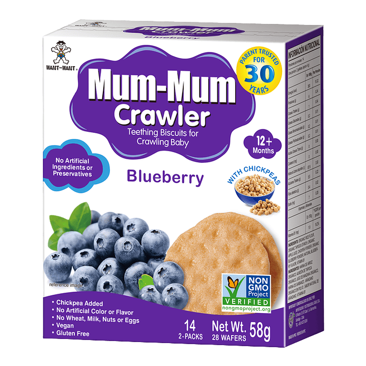 Crawler Mum-Mum - Galleta de Arroz sabor Arándano 1