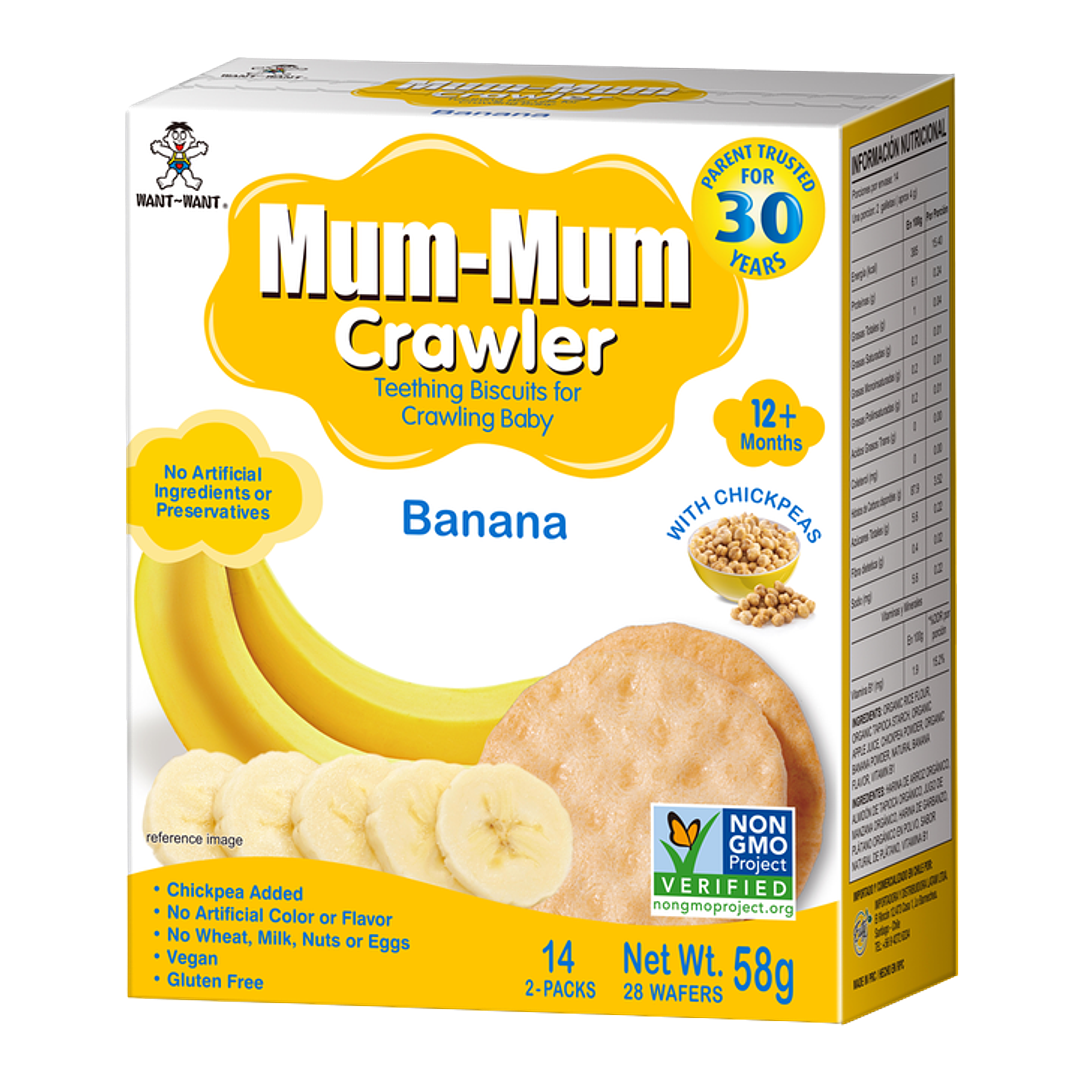 Crawler Mum-Mum - Galleta de Arroz sabor Plátano  1