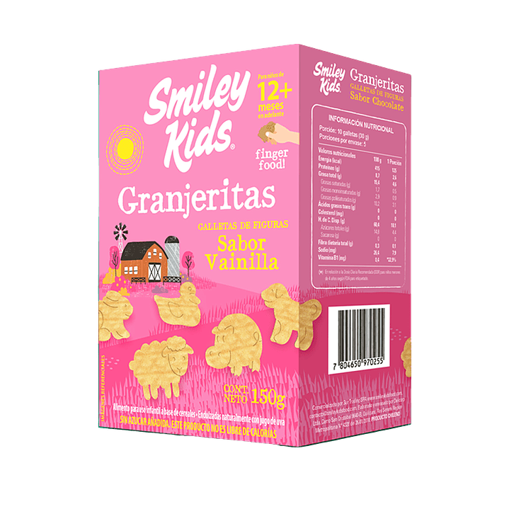 Smiley Kids - Granjeritas sabor Vainilla 150 g 1