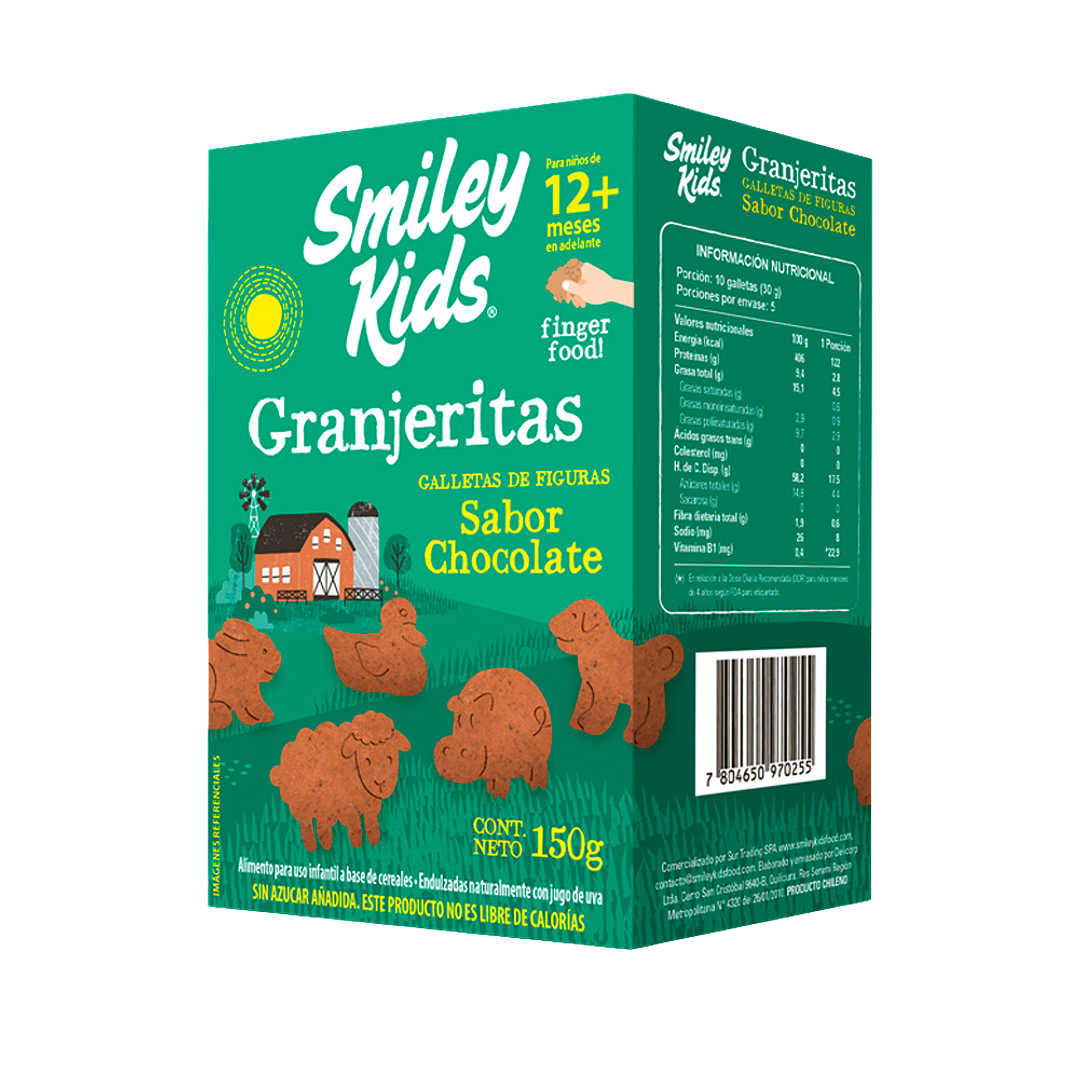 Smiley Kids - Granjeritas sabor Chocolate 150 g 1