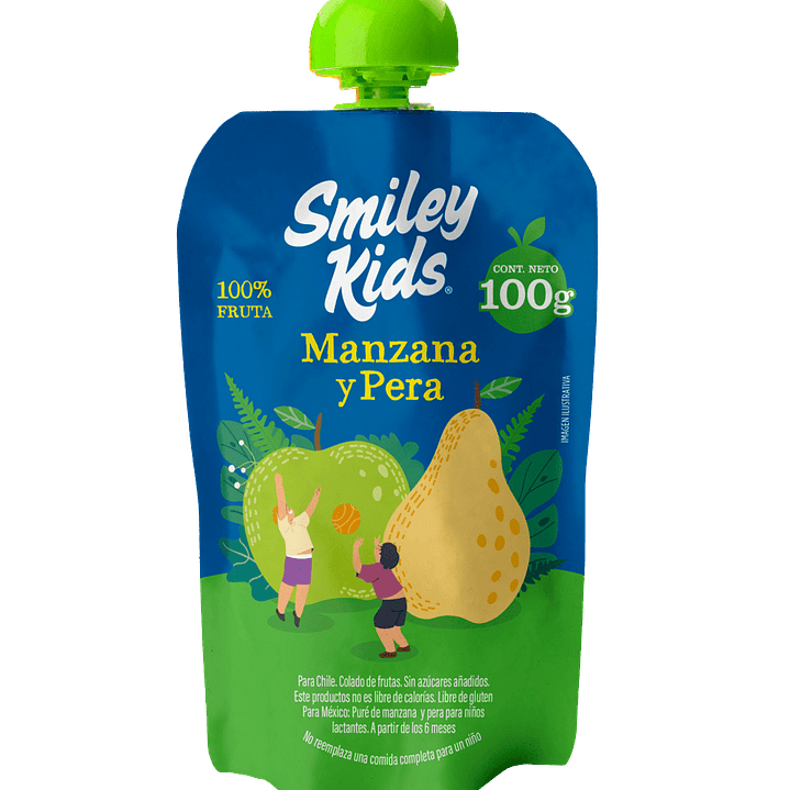 Smiley Kids - Puré Manzana Pera 1