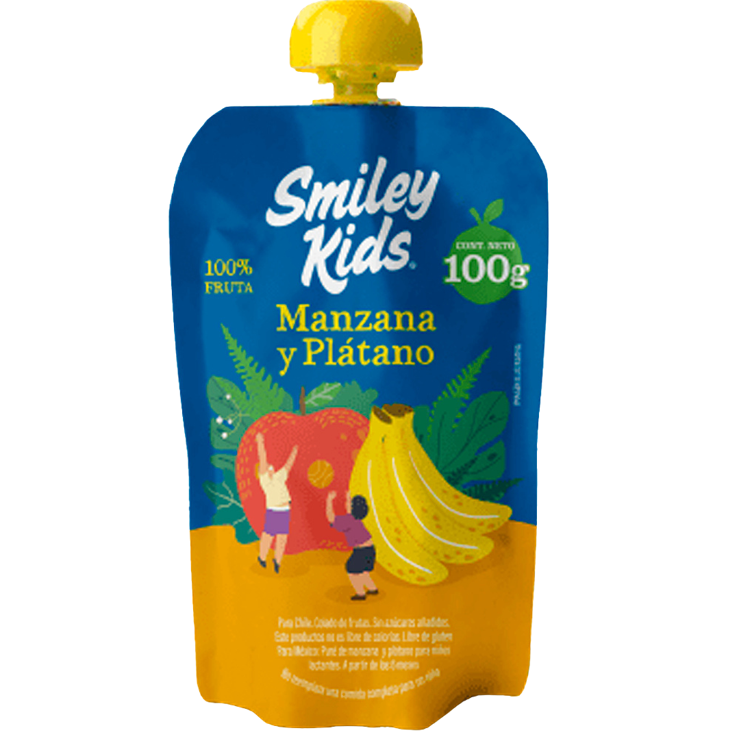 Smiley Kids - Puré Manzana Plátano 1