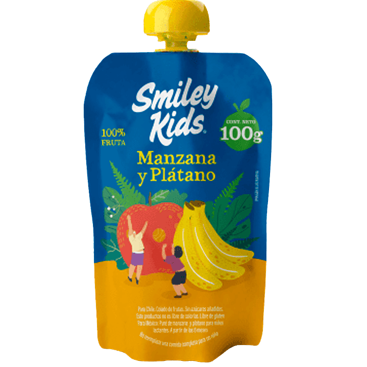 Smiley Kids - Puré Manzana Plátano 1