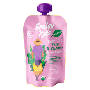 Smiley Kids - Puré Organico sabor Pera Plátano