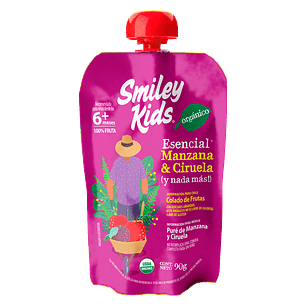 Smiley Kids - Puré Organico sabor Manzana Ciruela