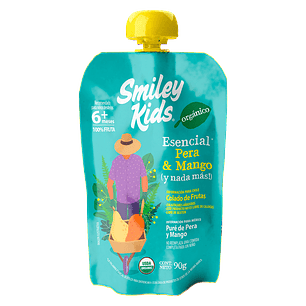 Smiley Kids - Puré Organico sabor Pera Mango Orgánico 