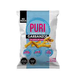 Puri - Crunchy de Garbanzos con pasta de Maní Familiar 140 g