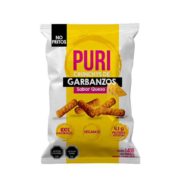 Puri - Crunchy de Garbanzos sabor Queso Familiar 140 g 1