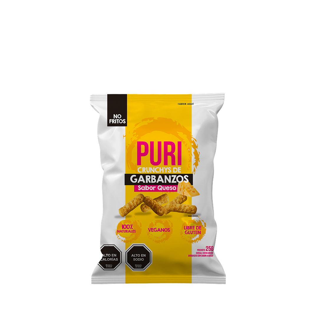Puri - Crunchy de Garbanzos sabor Queso Individual 25 g 1