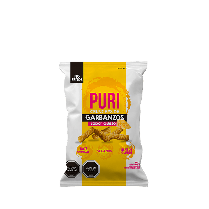 Puri - Crunchy de Garbanzos sabor Queso Individual 25 g 1