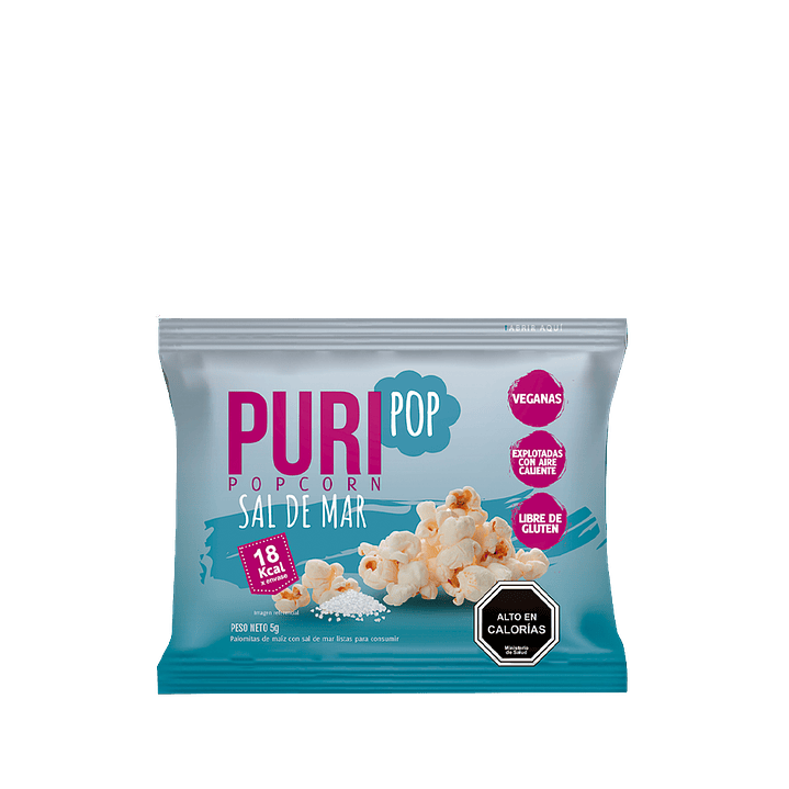 Puri - MINI Puripop Popcorn con Sal de mar 5 g 1