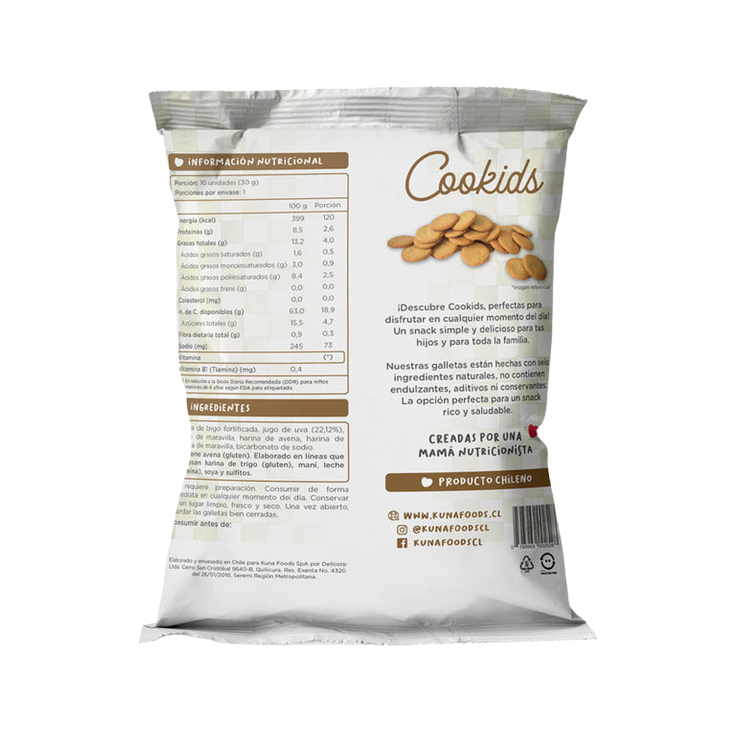 Kuna Foods - Galleta Cookids sabor Original 30 g 2