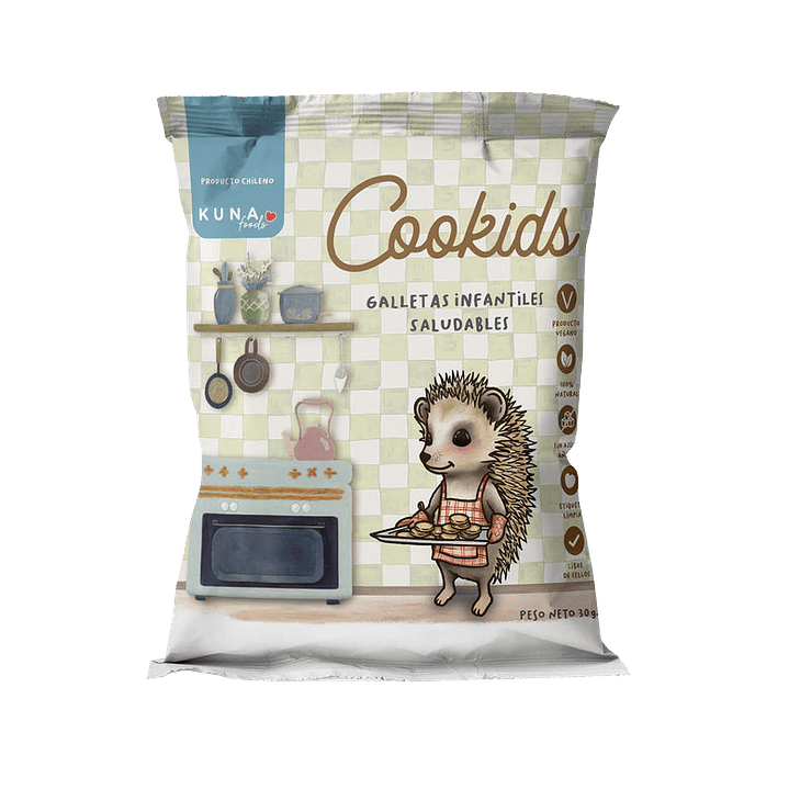 Kuna Foods - Galleta Cookids sabor Original 30 g 1