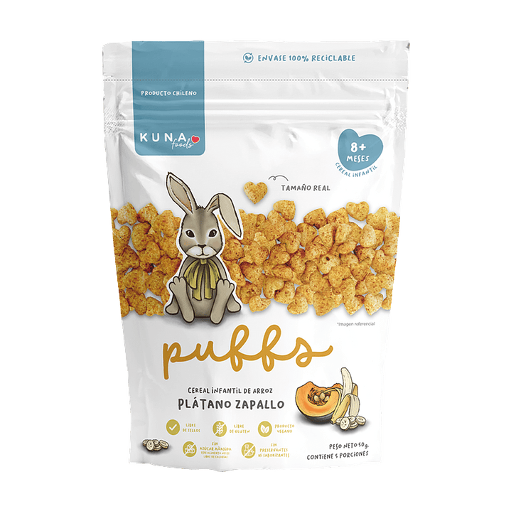 Kuna Foods - Puffs Familiar sabor Plátano Zapallo 50 g 1