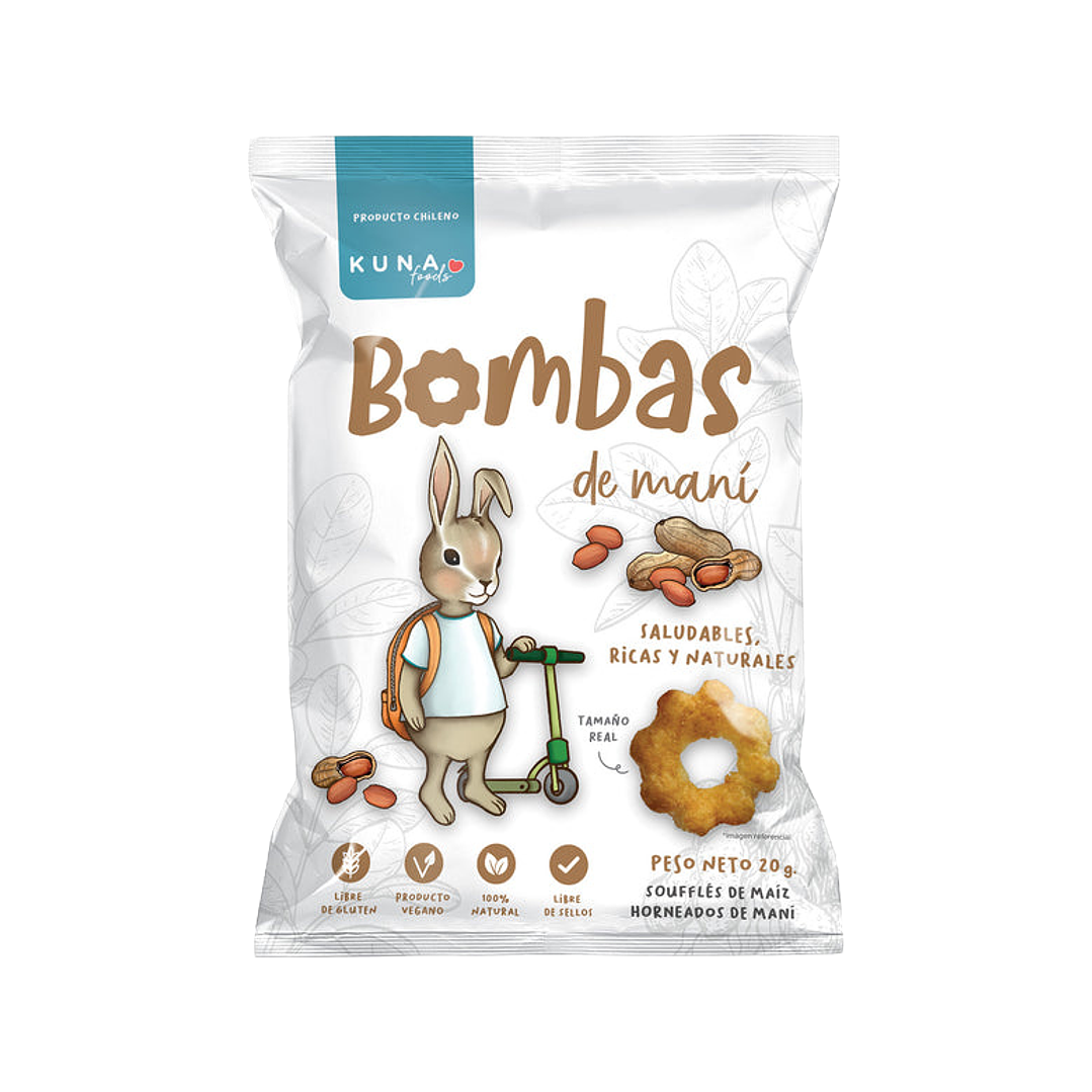 Kuna Foods - Bombas Individual Sabor Maní 20 g 1