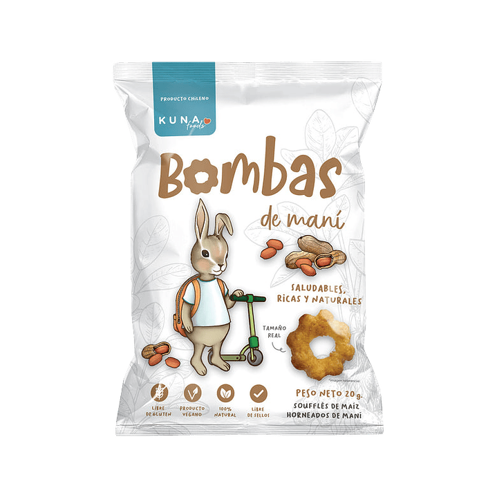 Kuna Foods - Bombas Individual Sabor Maní 20 g 1