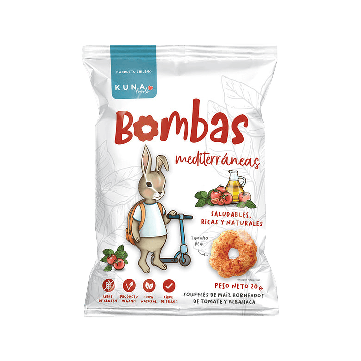 Kuna Foods - Bombas Individual Sabor Mediterraneas 20 g 1