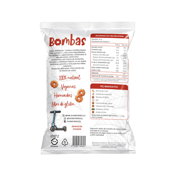 Kuna Foods - Bombas Individual Sabor Mediterraneas 20 g 2