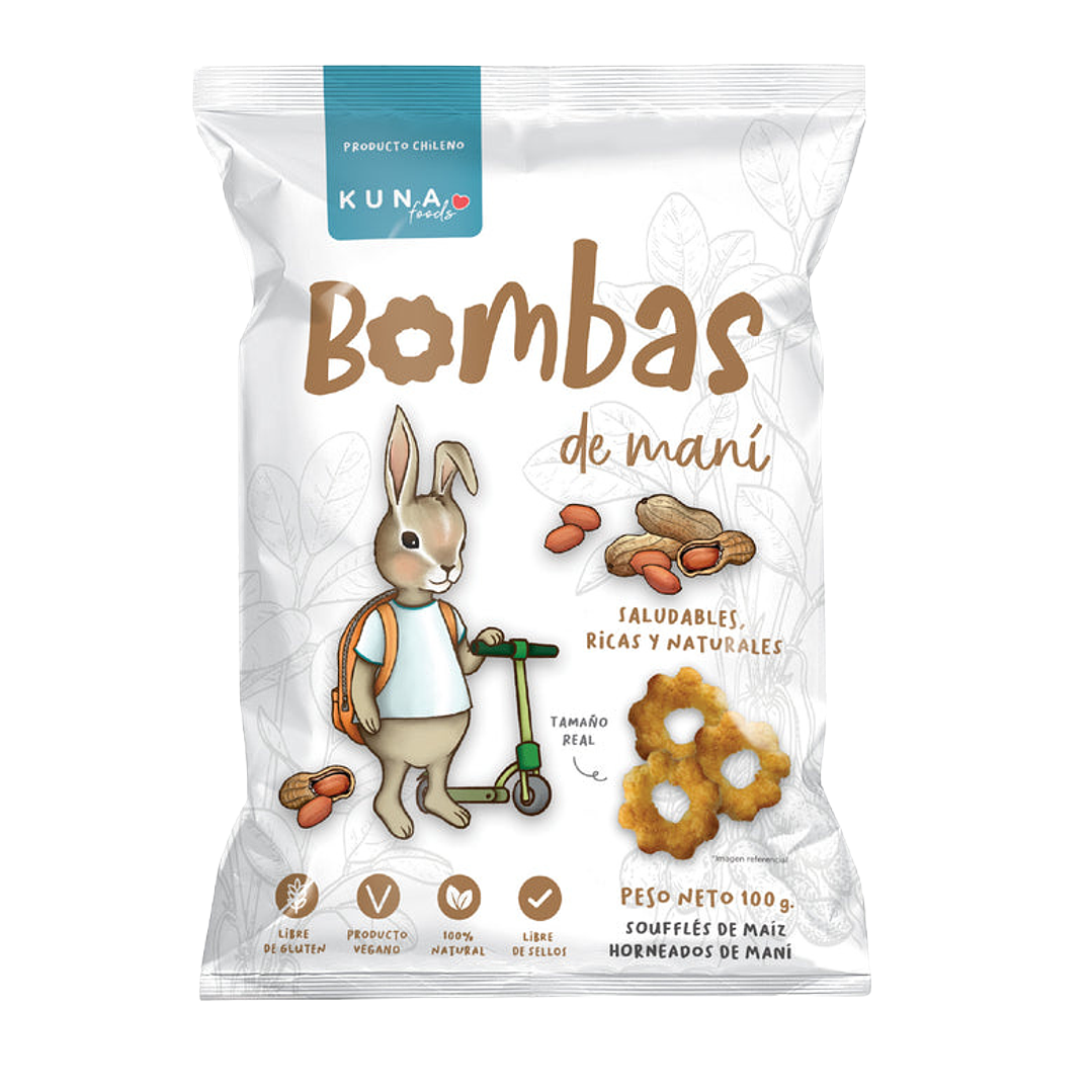Kuna Foods - Bombas Familiar Sabor Maní 100 g 1