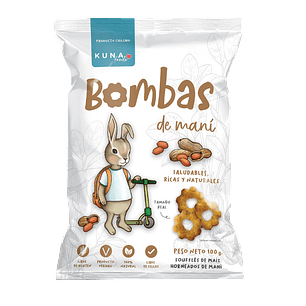 Kuna Foods - Bombas Familiar Sabor Maní 100 g