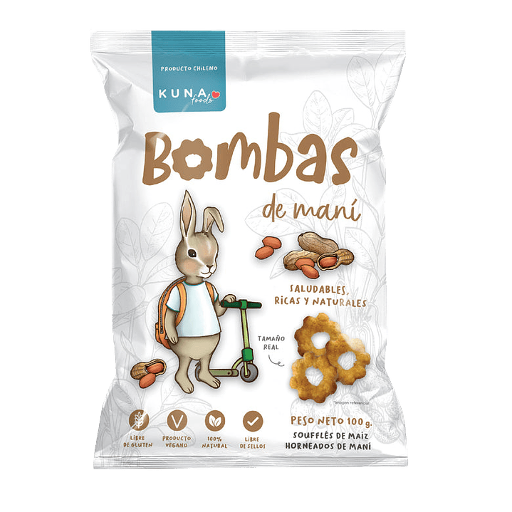 Kuna Foods - Bombas Familiar Sabor Maní 100 g 1
