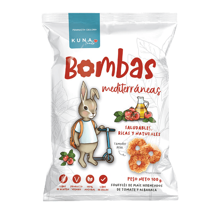 Kuna Foods - Bombas Familiar Sabor Mediterraneas 100 g 1