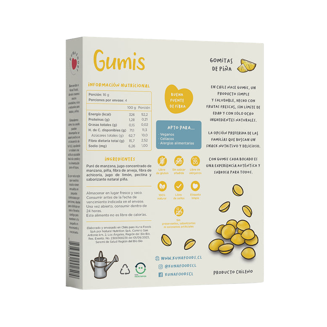 Kuna Foods - Gumis Sabor Piña (4 x 16 g) 2