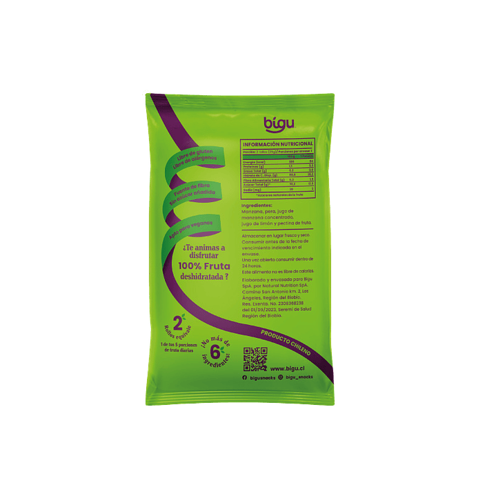 Bigu - Rollos de Fruta sabor Manzana 25 g 2