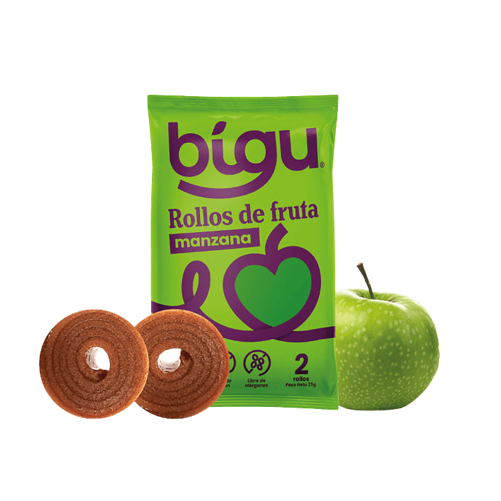 Bigu - Rollos de Fruta sabor Manzana 25 g 1