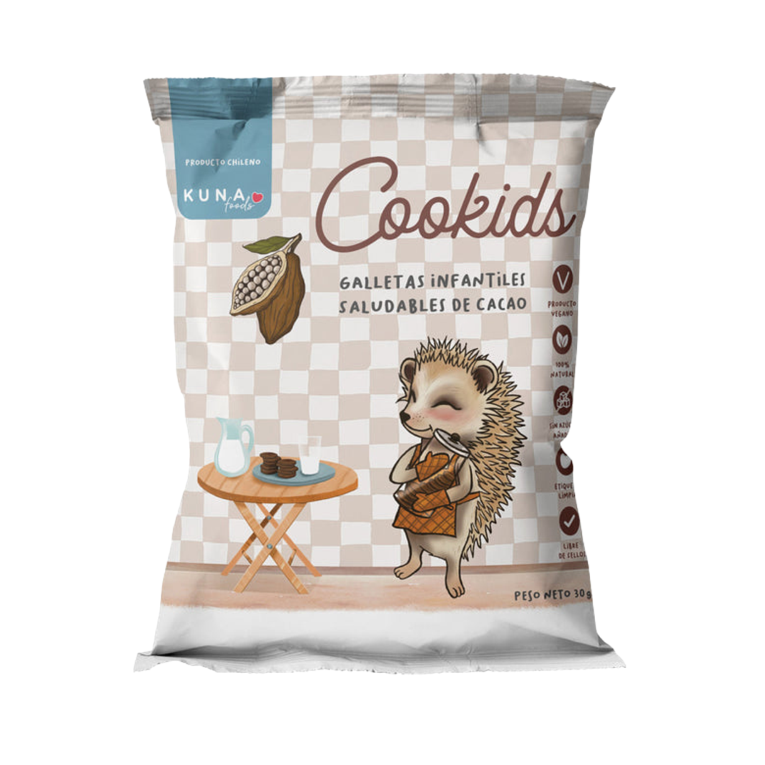Kuna Foods - Galleta Cookids sabor Cacao 30 g 1