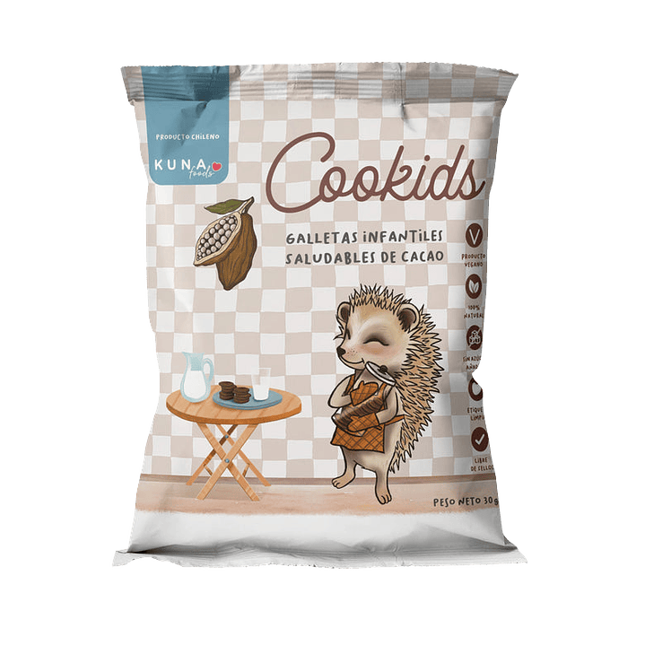Kuna Foods - Galleta Cookids sabor Cacao 30 g 1