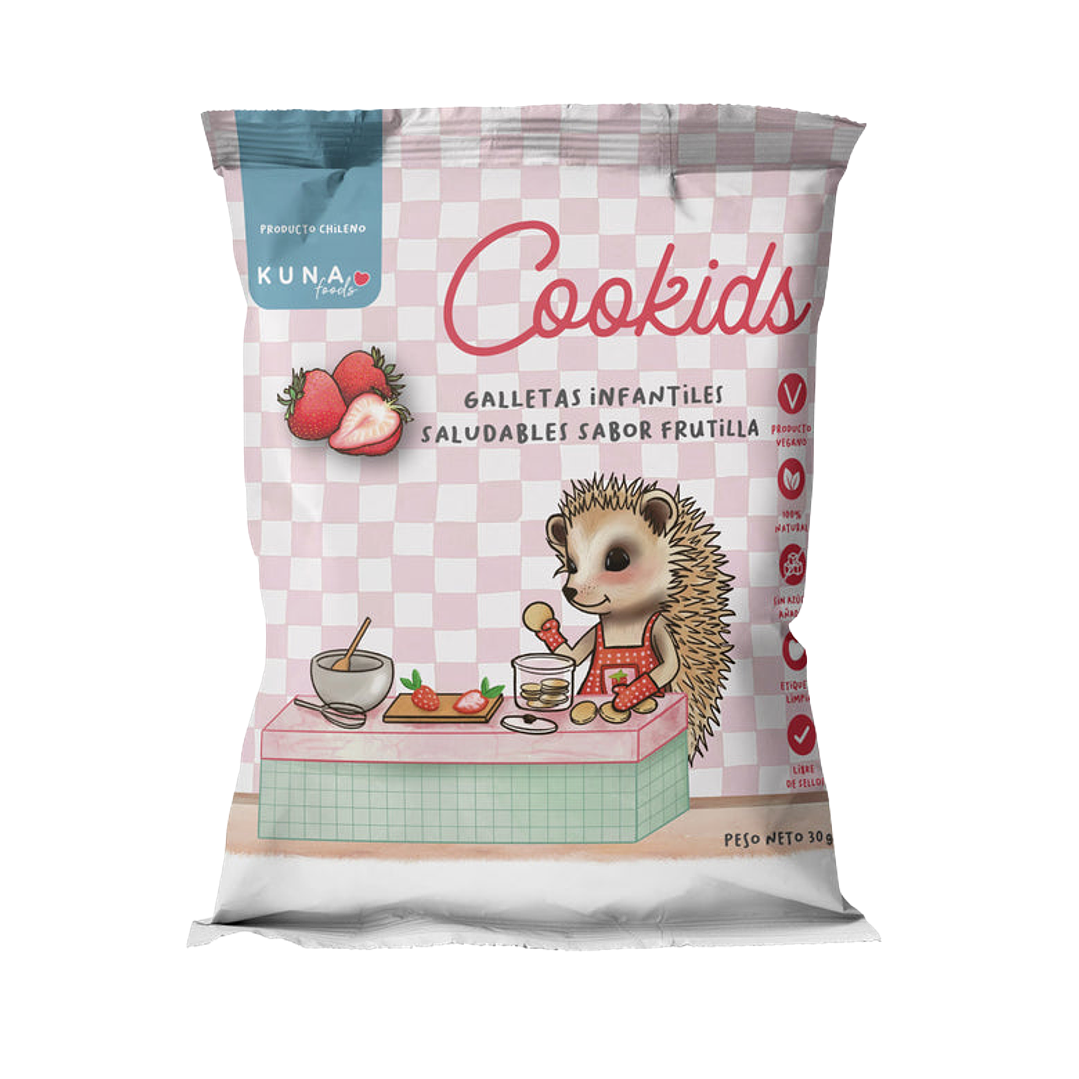 Kuna Foods - Galleta Cookids sabor Frutilla 30 g 1