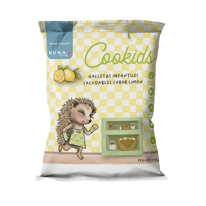 Kuna Foods - Galleta Cookids sabor Limón 30 g 1