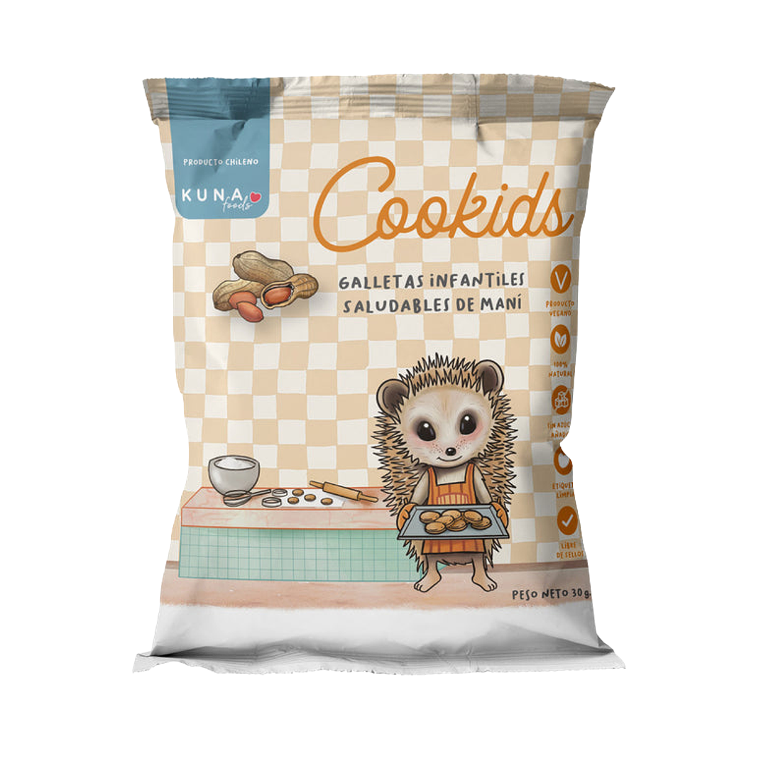 Kuna Foods - Galleta Cookids sabor Maní 30 g 1