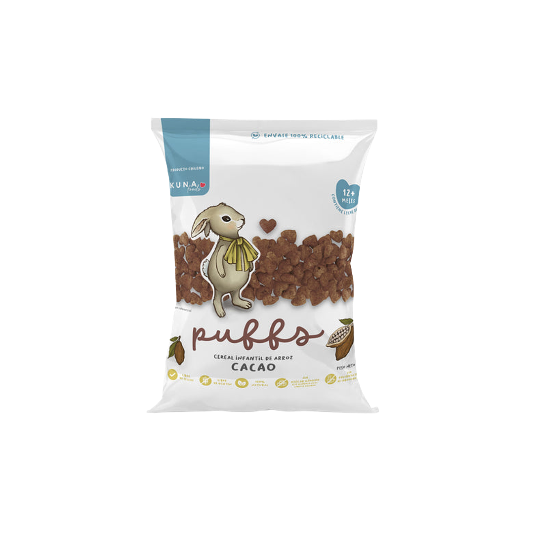 Kuna Foods - Puffs Individual sabor Cacao 10 g 1