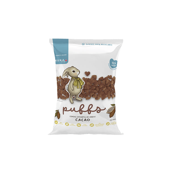 Kuna Foods - Puffs Individual sabor Cacao 10 g 1