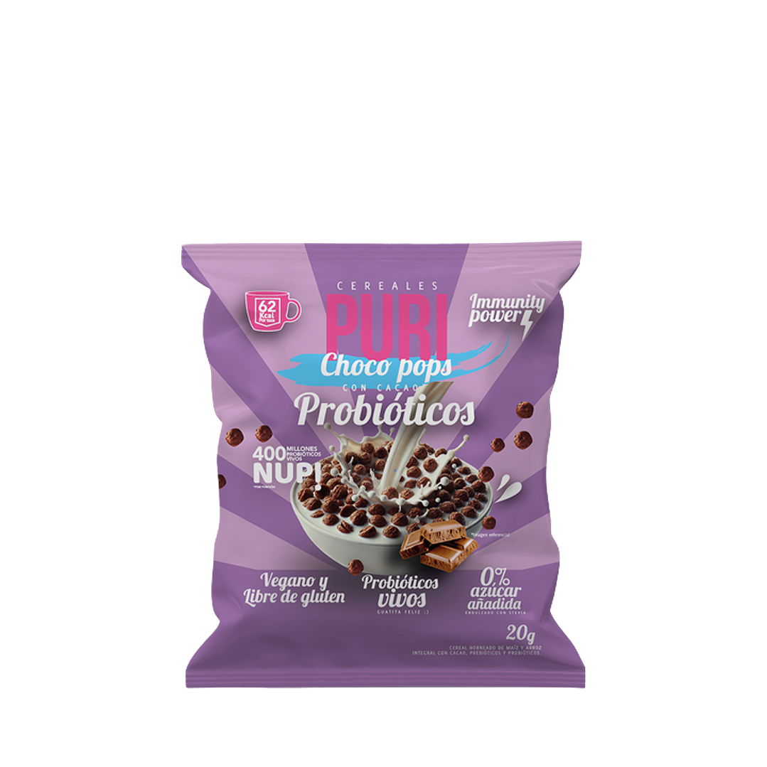 Puri - Cereales Choco Pops con Probióticos Individual 20 g 1