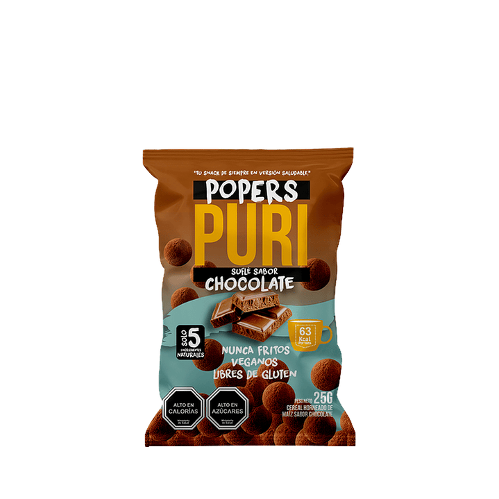 Puri - Puri Popers Chocolate Individual 25 g 1