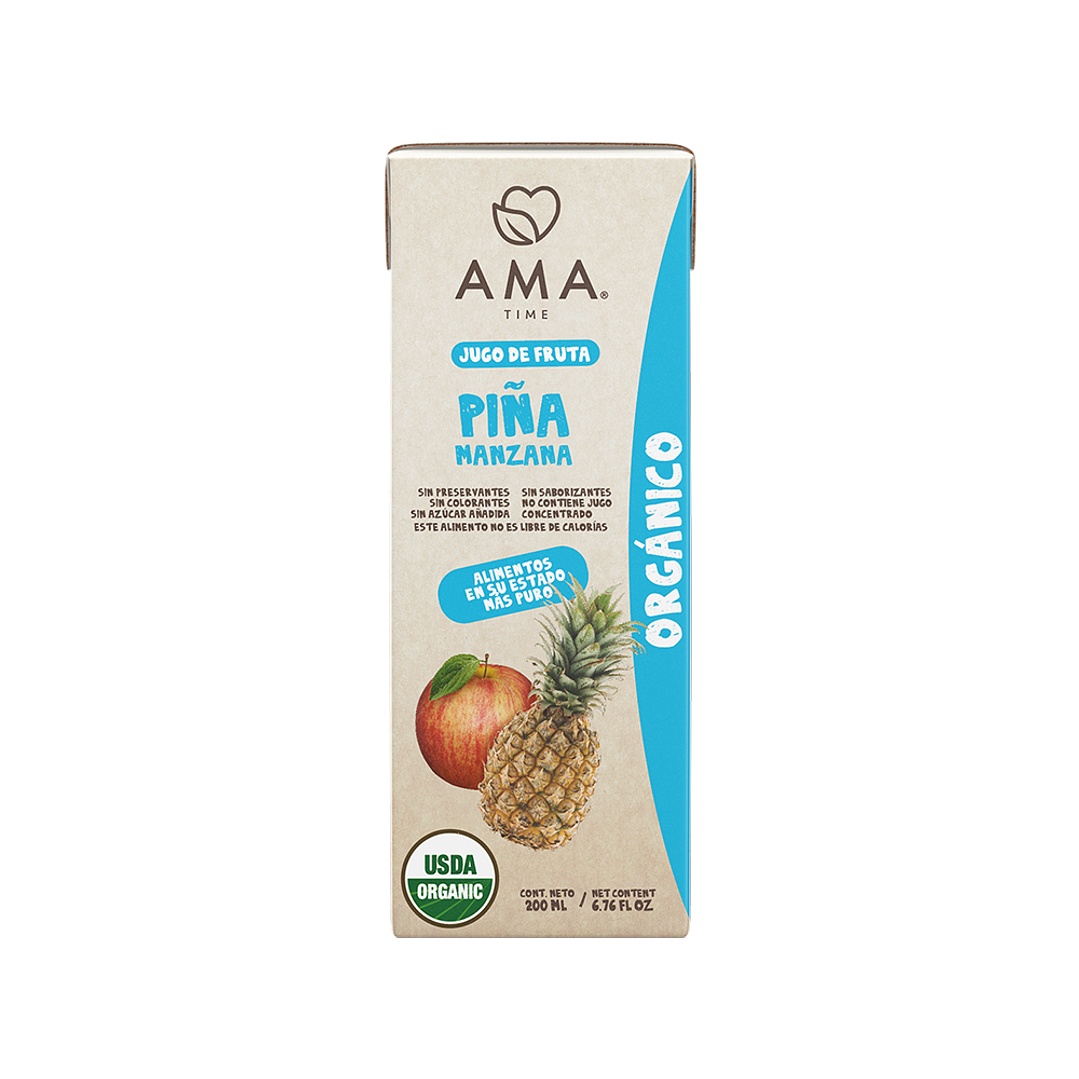 Ama Time - Jugo Piña Manzana 200 ml 1