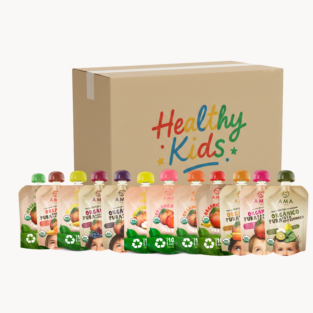 Ama Time - Pack Mix Colación: 20 Compotas Orgánicas Surtidas (20 Unidades) 1