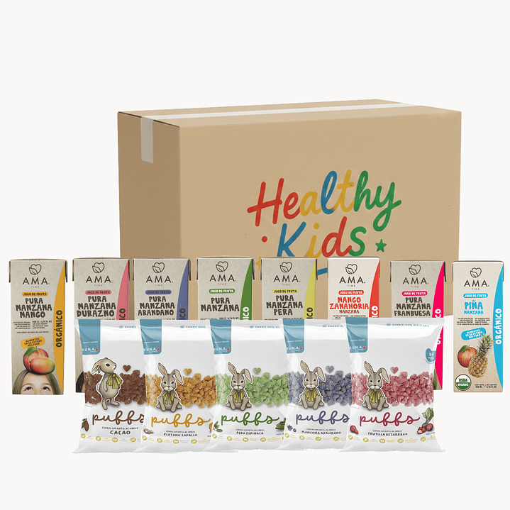 Pack Mix Colación: 10 Jugos AMA Time + 10 Puffs Kuna Foods (20 unidades) 1
