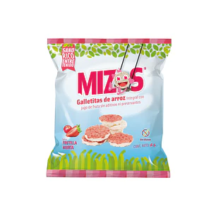 Mizos - Galleta de Arroz - Sabor Frutilla Murta 16 g