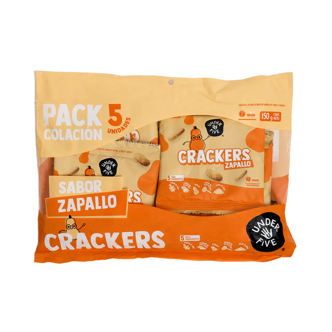 UnderFive - Crackers sabor Zapallo (Pack 5 unidades) 1