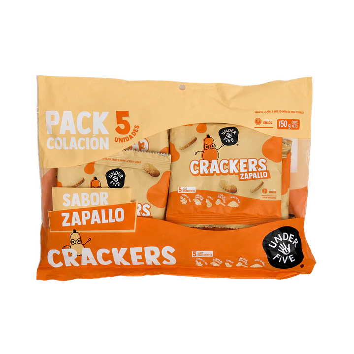 UnderFive - Crackers sabor Zapallo (Pack 5 unidades) 1