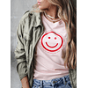 PINK HAPPY FACE TEE